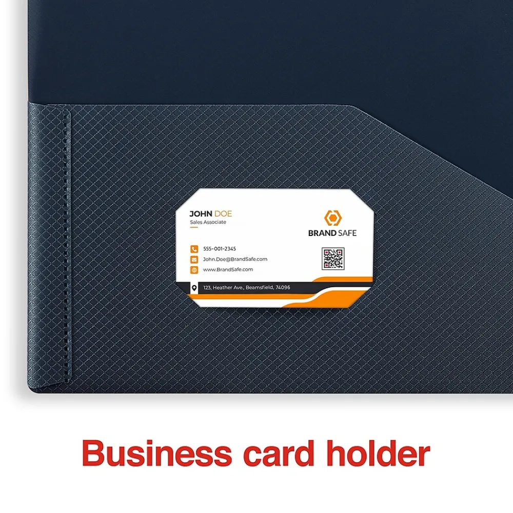 Pocket Folders|Staples 2-Pocket Plastic Presentation Folder, Blue (21624-CC/20644)