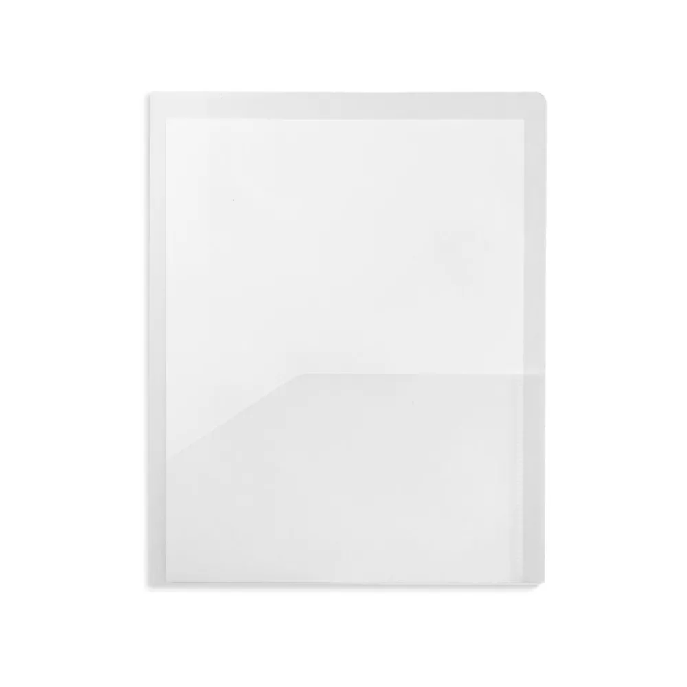 Pocket Folders|Staples 2-Pocket Plastic Presentation Folder, Clear (ST26382-CC)