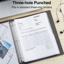 Sheet Protectors|Staples Poly Binder Pocket, 3-Hole Punched, , 5/Pack (ST15159-CC) Clear
