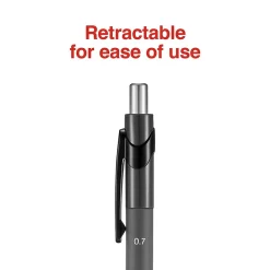 Pens|Staples Postscript Retractable Ballpoint Pens, Fine Point, Black Ink, Dozen (18264)