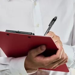 Pens|Staples Postscript Retractable Ballpoint Pens, Medium Point, Black Ink, Dozen (18262)