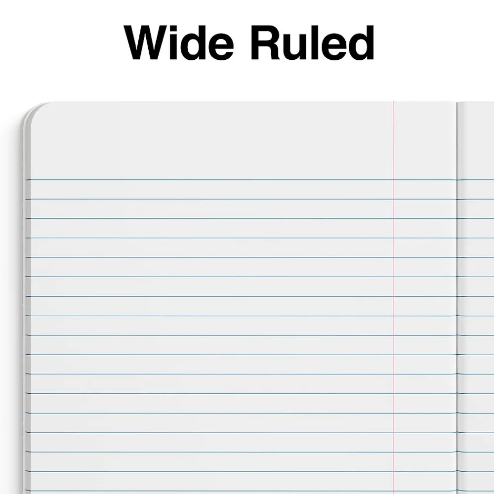 Composition Notebooks|Staples Premium Composition Notebook, 7.5" x 9.75", Wide Ruled, 100 Sheets, Brown (TR52119)