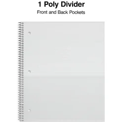 Subject Notebooks|Staples Premium Poly 1-Subject Notebook, 8.5