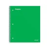 Subject Notebooks|Staples Premium 1-Subject Notebook, 8" x 10.5", Wide Ruled, 100 Sheets, Green, 12/Carton (TR51452CT)