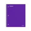 Subject Notebooks|Staples Premium 1-Subject Notebook, 8" x 10.5", Wide Ruled, 100 Sheets, Purple, 12 Notebooks/Carton (TR20960CT)