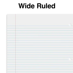 Subject Notebooks|Staples Premium 1-Subject Notebook, 8" x 10.5", Wide Ruled, 100 Sheets, Blue, 12/Carton (TR20957CT)