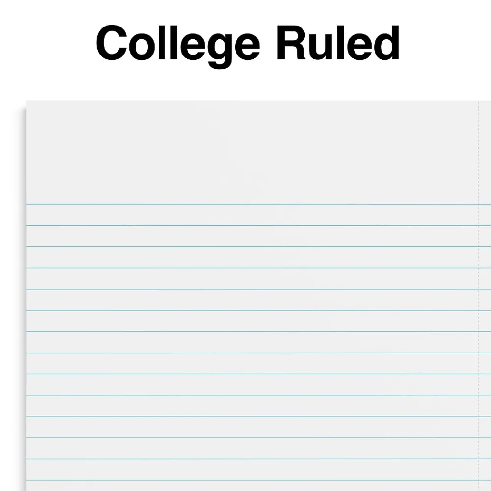 Subject Notebooks|Staples Premium 3-Subject Notebook, 5.88" x 9.5", College Ruled, 138 Sheets, Green (TR58354)