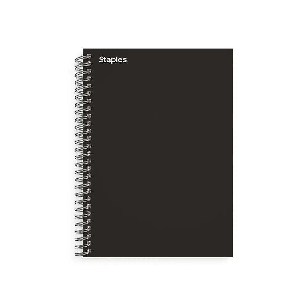 Subject Notebooks|Staples Premium 1-Subject Notebook, 4.38" x 7", College Ruled, 80 Sheets, Black (TR58347M)