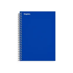 Subject Notebooks|Staples Premium 1-Subject Notebook, 4.38" x 7", College Ruled, 80 Sheets, Blue (ST58348)