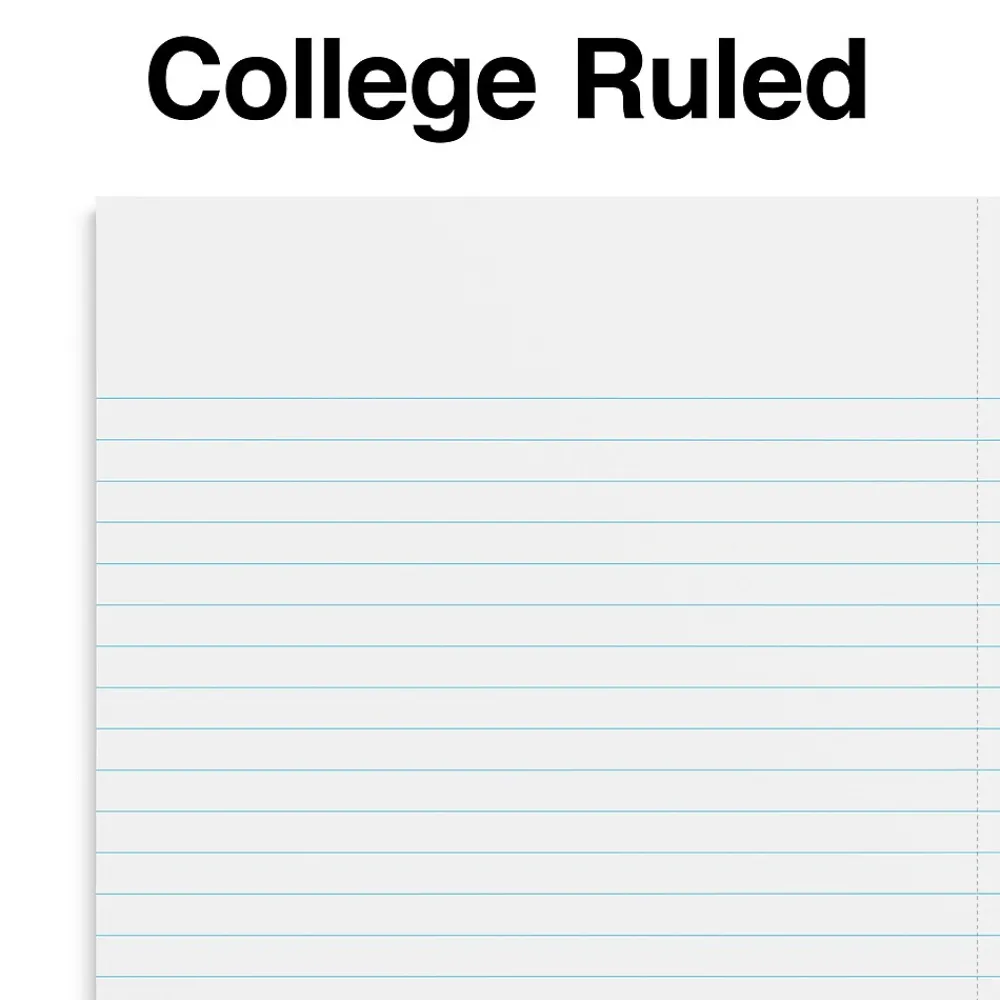 Subject Notebooks|Staples Premium 3-Subject Notebook, 5.88" x 9.5", College Ruled, 138 Sheets, Red (ST58353)