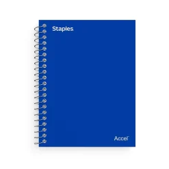 Notebooks|Staples Premium 1-Subject Notebook, 3.5" x 5.5", College Ruled, 200 Sheets, (TR58289) Blue