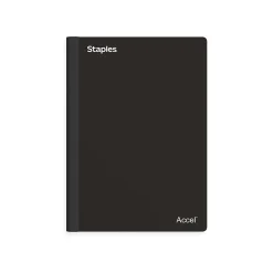 Notebooks|Staples Premium 2-Subject Notebook, 6" x 9.5", College Ruled, 100 Sheets, (TR58325) Black
