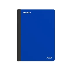Subject Notebooks|Staples Premium 2-Subject Notebook, 6" x 9.5", College Ruled, 100 Sheets, (TR58326) Blue