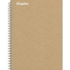 Subject Notebooks|Staples Premium 1-Subject Notebook, 5.875" x 9", College Ruled, 100 Sheets, Brown (ST52120N)