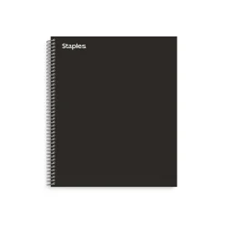Subject Notebooks|Staples ® Premium 3-Subject Subject Notebooks, 8.5" x 11", College Ruled, 150 Sheets, Black (TR58359M-CC)
