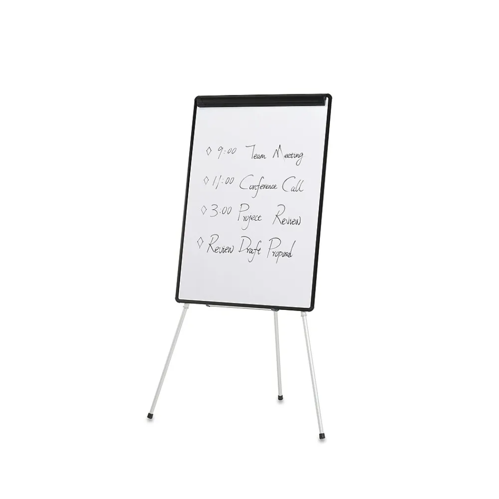 Dry Erase*Staples Presentation Flip Chart Easel, White Steel (28217US/50445US)