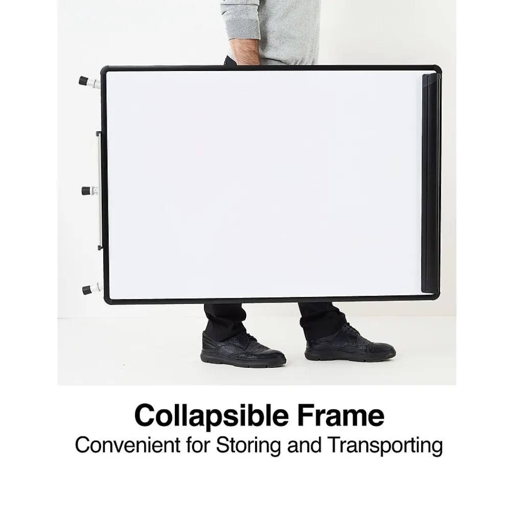 Dry Erase*Staples Presentation Flip Chart Easel, White Steel (28217US/50445US)