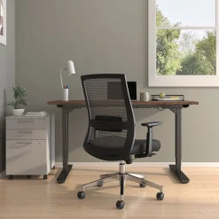 Office Chairs*Staples Prestige Marrett Ergonomic Fabric Swivel Task Chair, Black (UN53249)