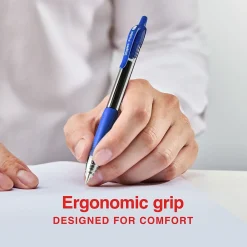 Pens|Staples ProGel™ Retractable Gel Pen, Fine Point, 0.7mm, Blue Ink, 36/Pack (ST62108)