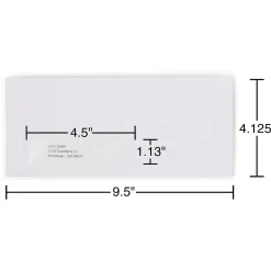 Outlet Staples QuickStrip EasyClose Self Seal #10 Window Envelopes, 4 1/8