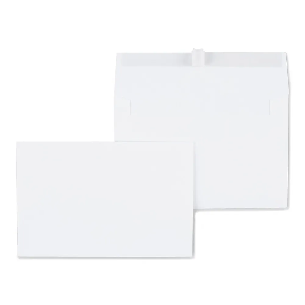 Hot Staples QuickStrip EasyClose Self Seal Invitation Envelopes, White Wove, 100/Box (ST394063/394063)