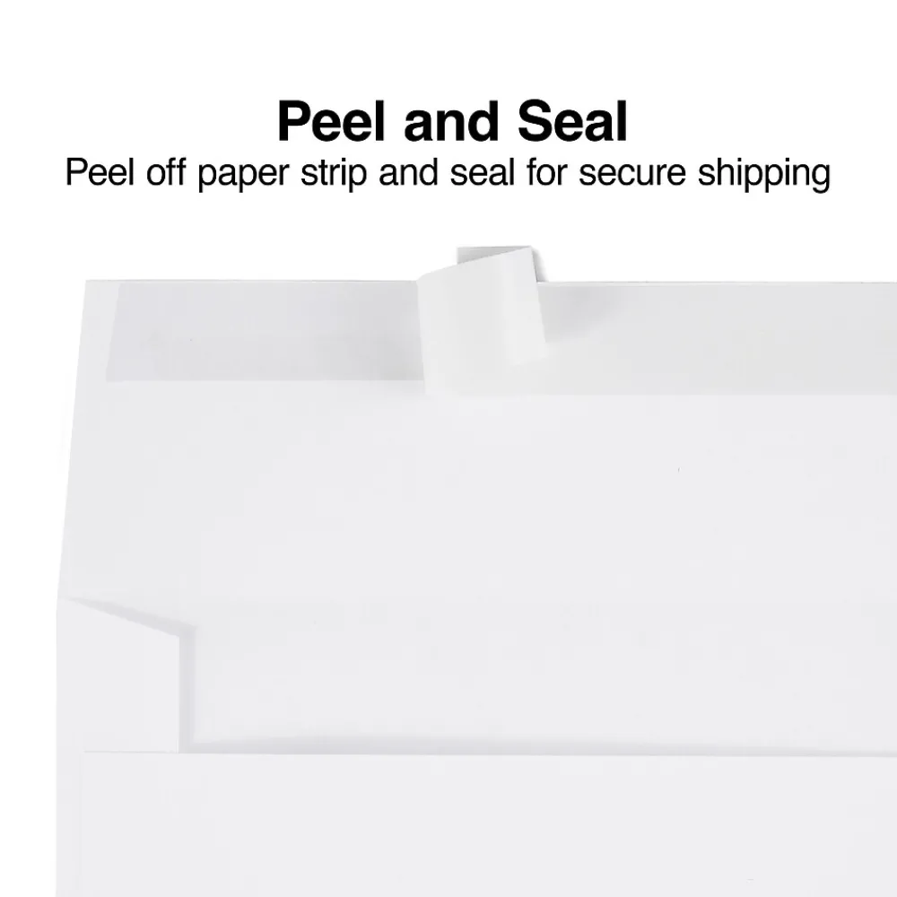 Hot Staples QuickStrip EasyClose Self Seal Invitation Envelopes, White Wove, 100/Box (ST394063/394063)