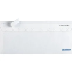 Staples QuickStrip EasyClose Security Tinted #10 Business Envelopes, 4 1/8" x 9 1/2", White, 100/Box (19956)