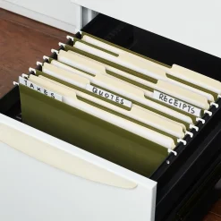 Hanging File Folders|Staples Reinforced Box-Bottom Hanging File Folders, 3