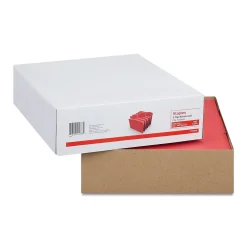 File Folders|Staples Reinforced File Folders, 1/3-Cut Tab, Letter Size, , 100/Box (ST508978-CC) Red