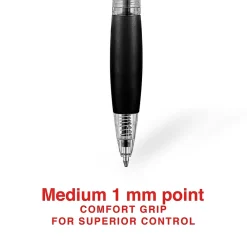 Pens|Staples ® Retractable Ballpoint Pens, Medium Point, 1.0mm, Black Ink, Dozen (50793-CC)