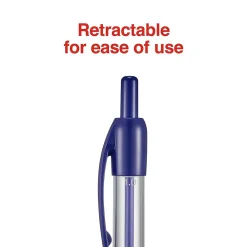 Pens|Staples ® Retractable Ballpoint Pens, Medium Point, 1.0mm, Blue Ink, Dozen (50794-CC)