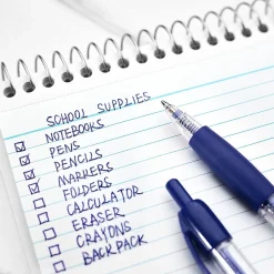 Pens|Staples ® Retractable Ballpoint Pens, Medium Point, 1.0mm, Blue Ink, Dozen (50794-CC)