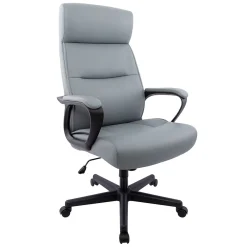 Ergonomic Chairs*Staples ® Rutherford Ergonomic Faux Leather Swivel Executive Chair, (58677V) Gray