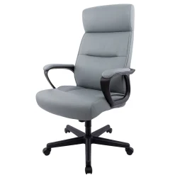 Office Chairs*Staples ® Rutherford Ergonomic Faux Leather Swivel Executive Chair, (58677V) Gray