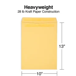 Clearance Staples Self Seal #13 1/2 Kraft Catalog Envelope, 10