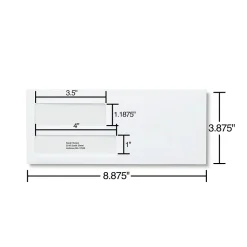 Outlet Staples Self Seal Self Seal Security Tinted #9 Double Window Envelopes, 3 7/8