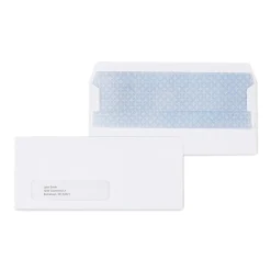 Online Staples Self Seal Self Seal Security Tinted #10 Window Envelopes, 4 1/8" x 9 1/2", White Wove, 500/Box (ST511290-CC)
