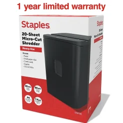 New Staples 20-Sheet Micro-Cut Multi-Media Shredder (ST62155)