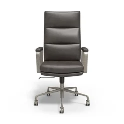 Office Chairs*Staples ® Shelton Ergonomic Leather Swivel Manager Chair, Gray (HG-70081)