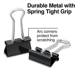 Clips & Fasteners|Staples Small Binder Clips, Small, Black, 2304/Carton (32002)