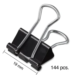 Clips & Fasteners|Staples Small Binder Clips, Small, Black, 2304/Carton (32002)