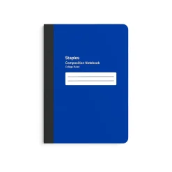 Composition Notebooks|Staples Small Composition Notebook, 5" x 7", College Ruled, 80 Sheets, (ST24490) Blue