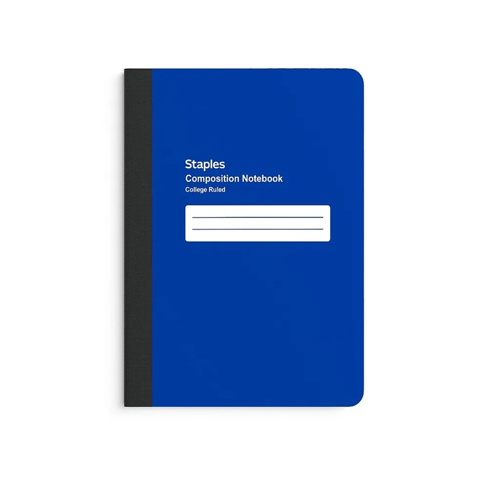 Composition Notebooks|Staples Small Composition Notebook, 5" x 7", College Ruled, 80 Sheets, (ST24490) Blue