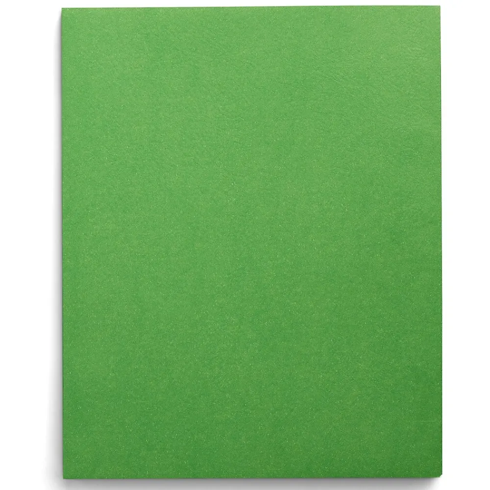 Pocket Folders|Staples Smooth 2-Pocket Paper Folder, , 25/Box (ST27533) Green