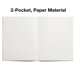 Pocket Folders|Staples Smooth 2-Pocket Paper Folder, , 25/Box (27537-CC) White