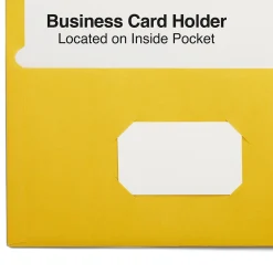 Pocket Folders|Staples Smooth 2-Pocket Paper Folder, , 25/Box (27538-CC) Yellow