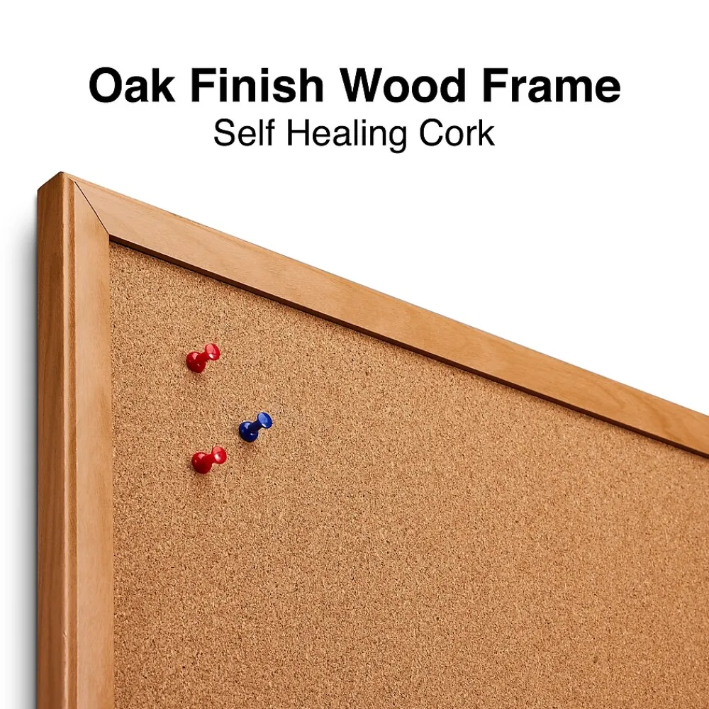 Dry Erase*Staples Standard Cork & Dry Erase Whiteboard, 4' x 3' (28324-CC)