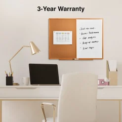 Dry Erase*Staples Standard Cork & Dry Erase Whiteboard, 4' x 3' (28324-CC)