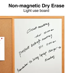 Dry Erase*Staples Standard Cork & Dry Erase Whiteboard, 3' x 2' (28323-CC)