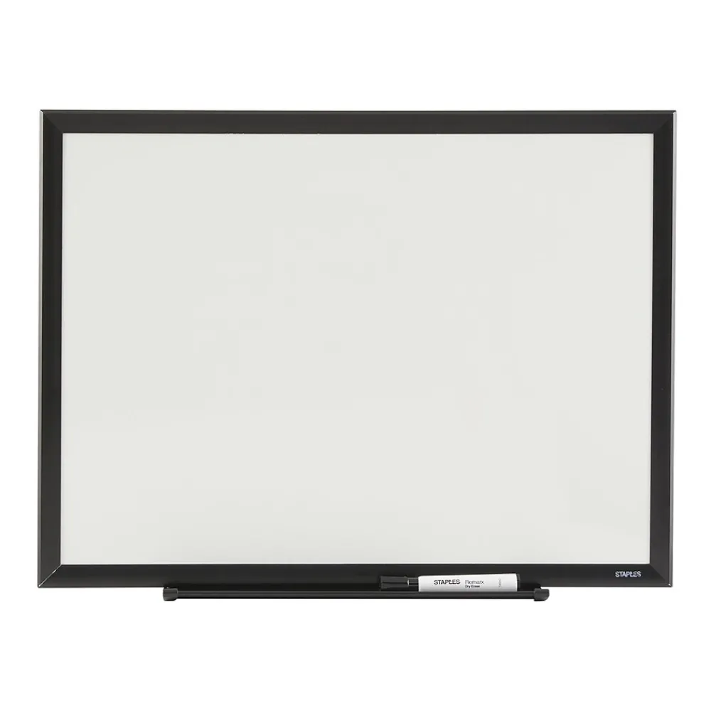 Dry Erase*Staples Standard Melamine Dry-Erase Whiteboard, Aluminum Frame, 2' x 1.5' (52679/28679)